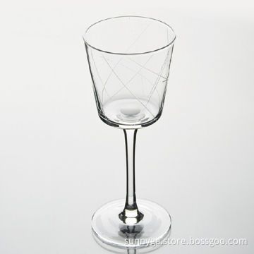 White Wine Glass with Engraved Logo or Customized Logo Welcomed, 204ml Capacity